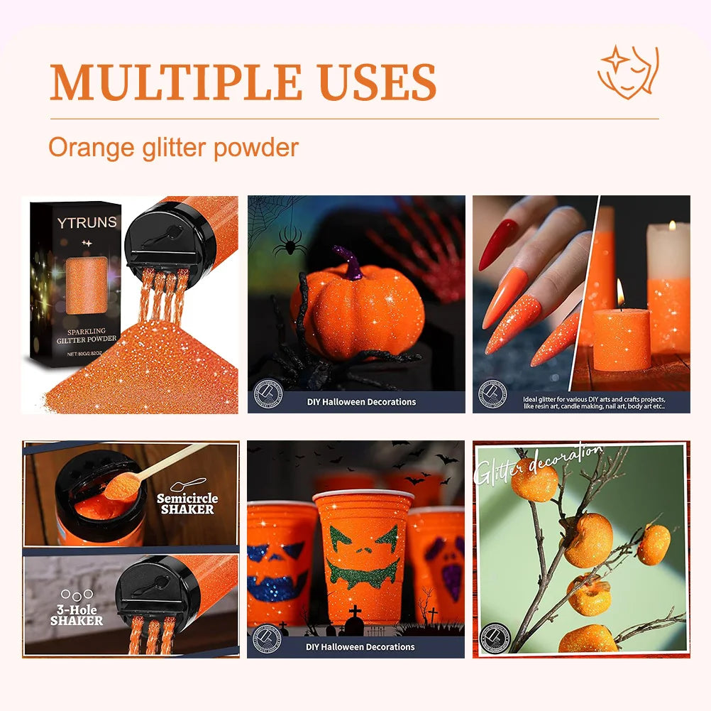 Laser Glitter Powder 80g 6 Colors – Nail Art, Crafts & DIY