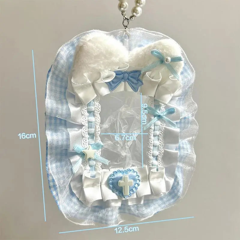 Plush Lace Photocard Holder | Anime Idol Card Display Case