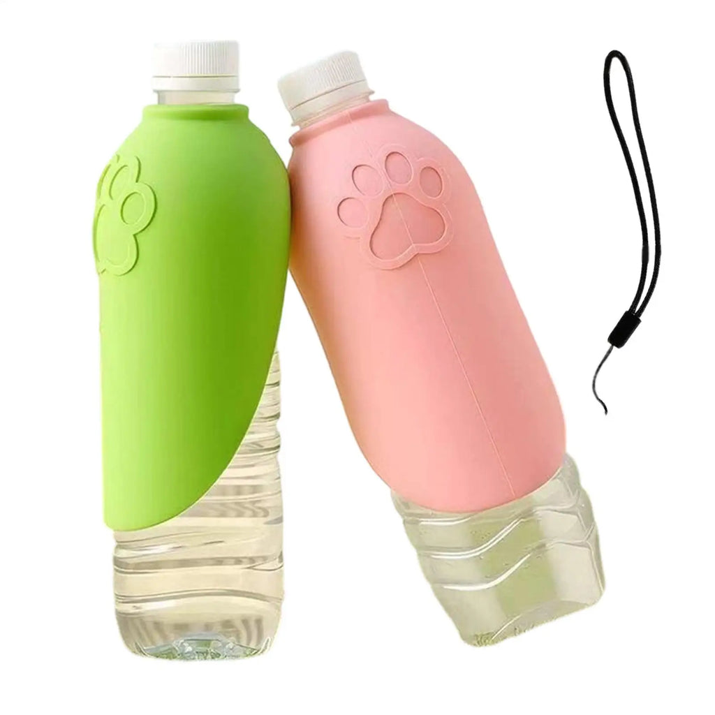 2Pcs Portable Pet Water Bottle Outdoor Dog/Cat Travel Drinking Bowl Foldable Water Dispenser Interchangeable Bottle Pet supplies Oasis Select