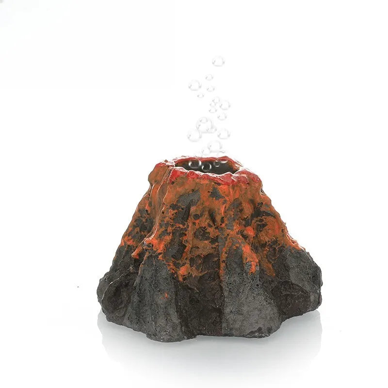 1pcs Fish Tank Landscaping Simulation Volcano Aquarium Accessories Rockery Aerator for Pump Bubble Stone Oxygen Oasis Select volcano 1