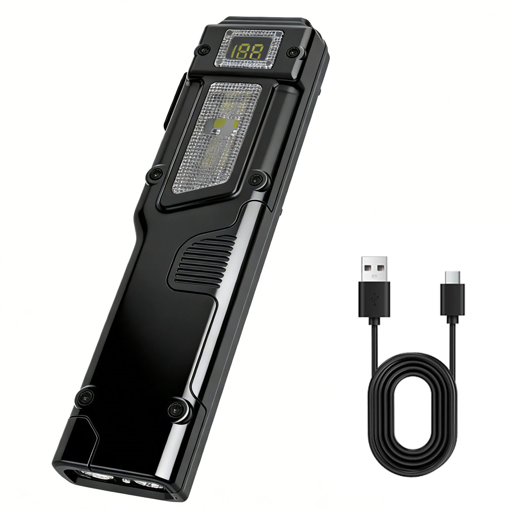 ZHIYU EDC Tactical Flashlight 1200 Lumen Dual LED+COB USB-C