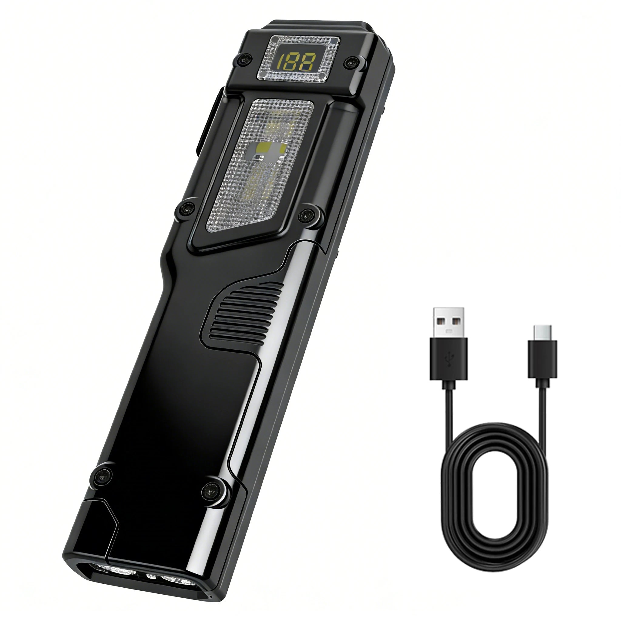 ZHIYU EDC Tactical Flashlight 1200 Lumen Dual LED+COB USB-C