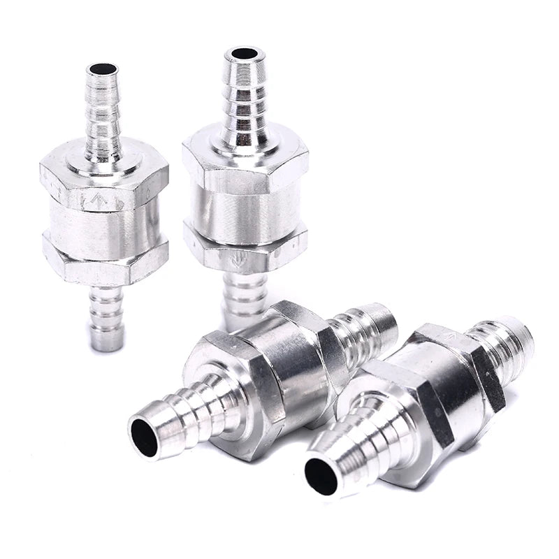 One Way 6/8/10/12mm 4 Size Aluminium Alloy Fuel Non Return Check Valve One Way Fit Carburettor Oasis Select