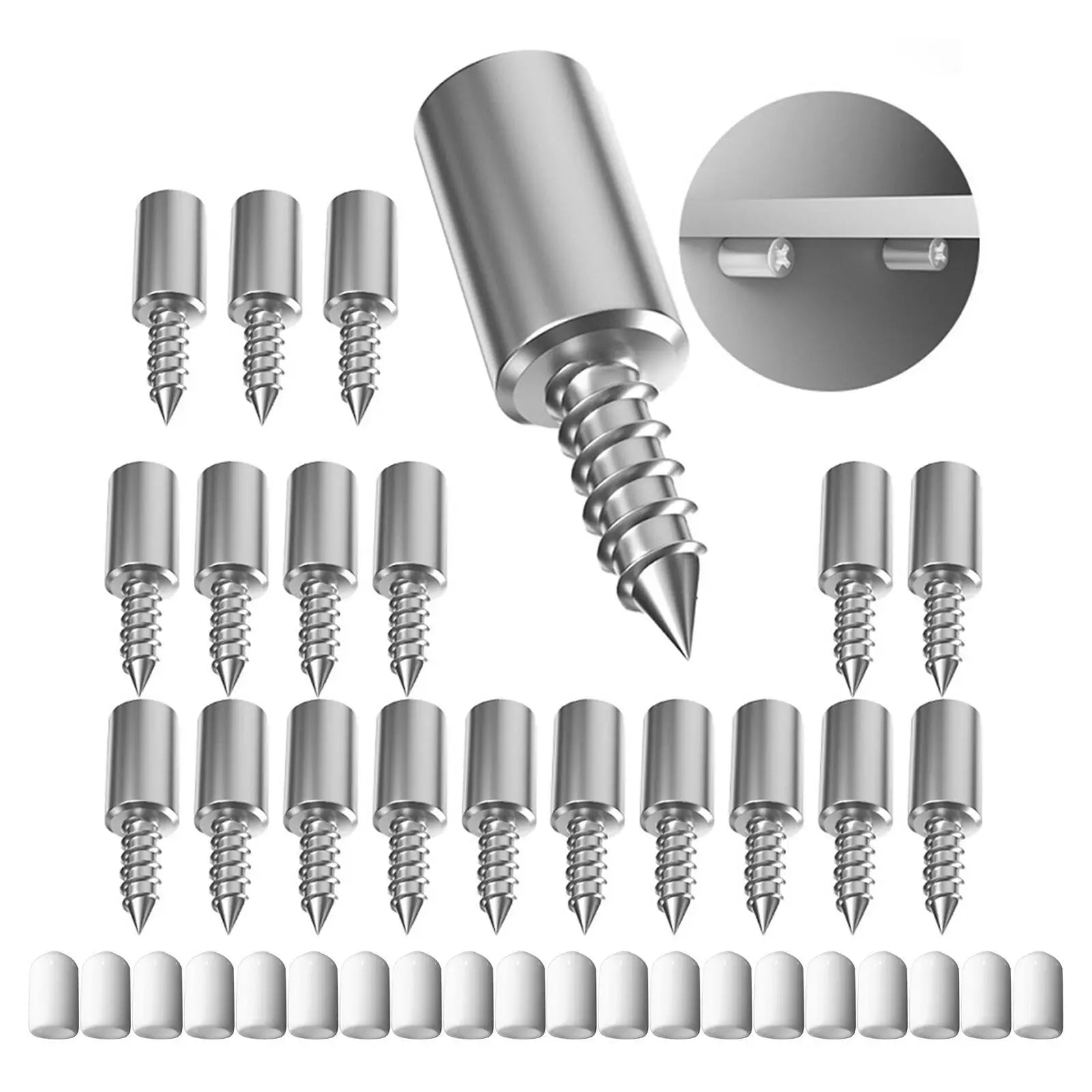 10-120 Set Self-tapping Screws, Shelf Brackets with Anti-slip Sleeves, Wardrobe Divider Fixed Supports, DIY Carpentry Screws Oasis Select