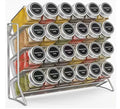 Kitchen Spice Rack 4 Tier Spice Organizer Carbon Steel Wall Shelf without Spice Jars for Cabinet Kitchen Pantry Organizer Shelf Oasis Select Silver