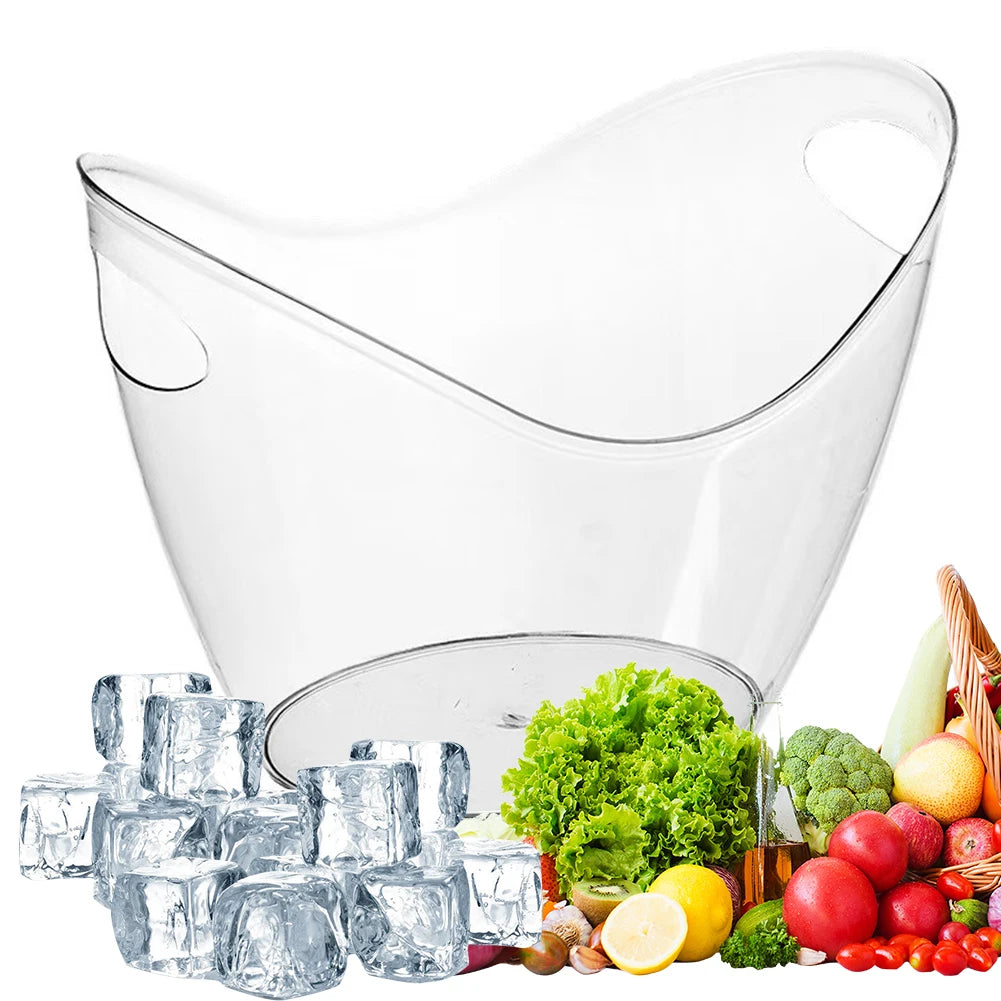 Ice Bucket 3.5Liter Ice Cube Container with Handle Ice Storage Tub for Wine Champagne Beer Oasis Select United States