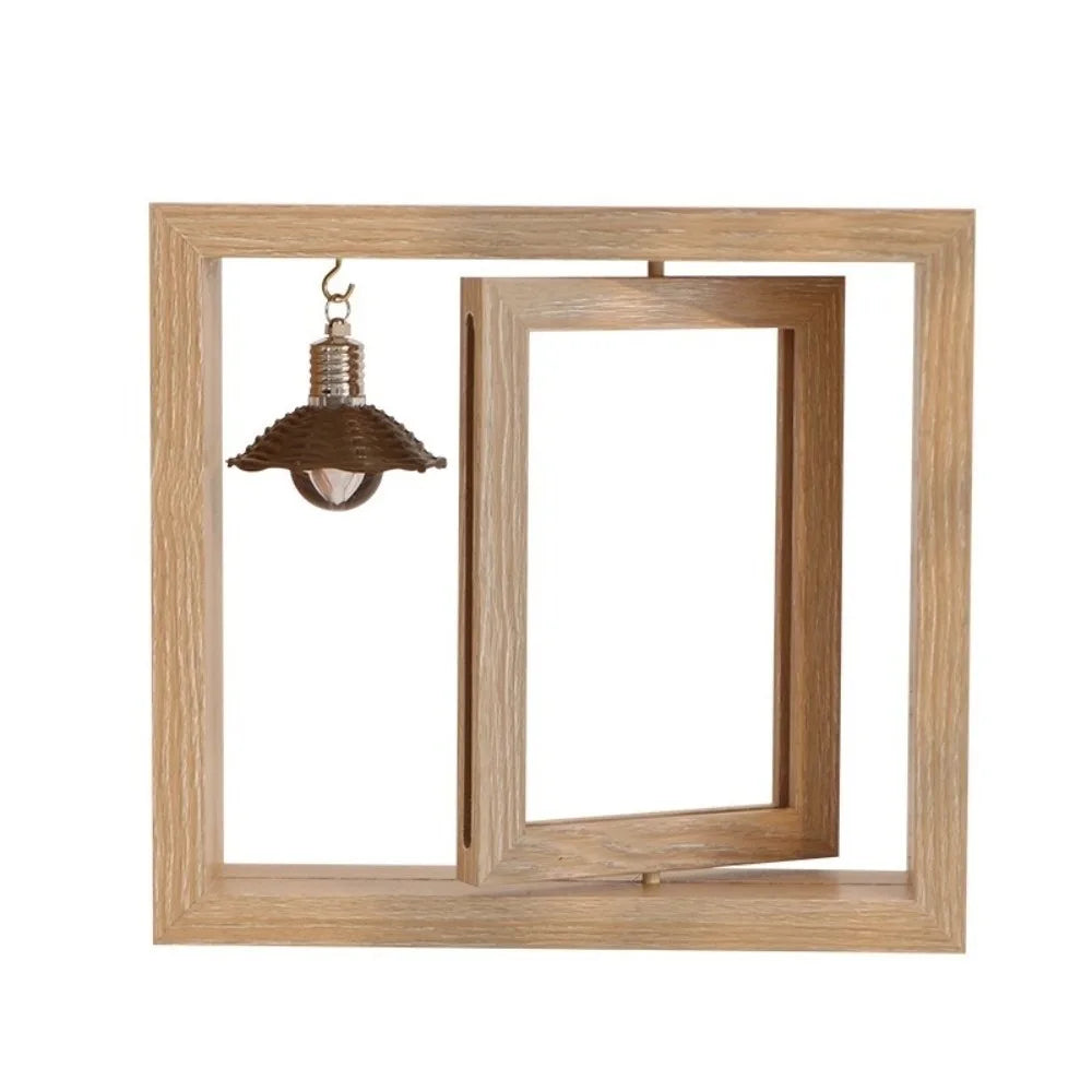Double-Sided Rotating Wooden Photo Frame | Flip Design Decorative Picture Frame Oasis Select 7 Inches