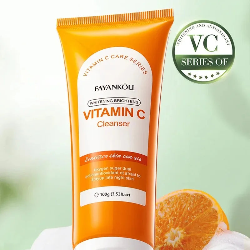 100g Vitamin C Facial Cleanser Face Wash Foam Cleanser Deep Cleansing Moisturizing Brightening Hydrating Skin Care Products Oasis Select