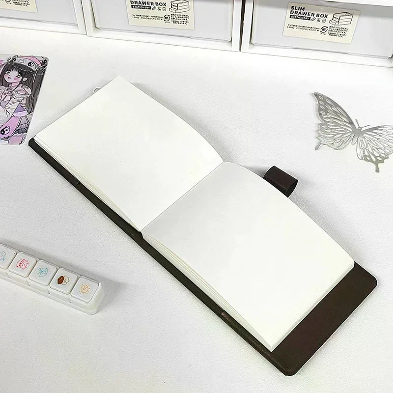 A7 Pocket Notebook Mini Notebook Agenda Coffee Color Planner Pocket Book Japanese Style Memo Diary Kawaii Stationery Oasis Select