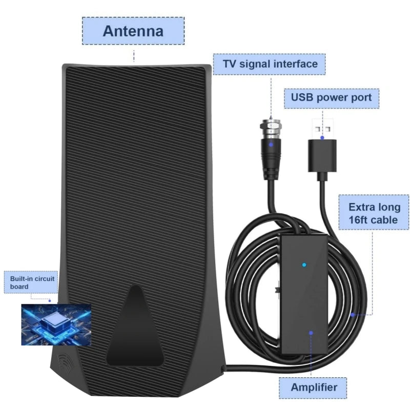 2026 Amazon New Private Indoor/Outdoor HDTV Antenna DVB-T2 Digital TV Antenna for Clearer Picture Reception Oasis Select