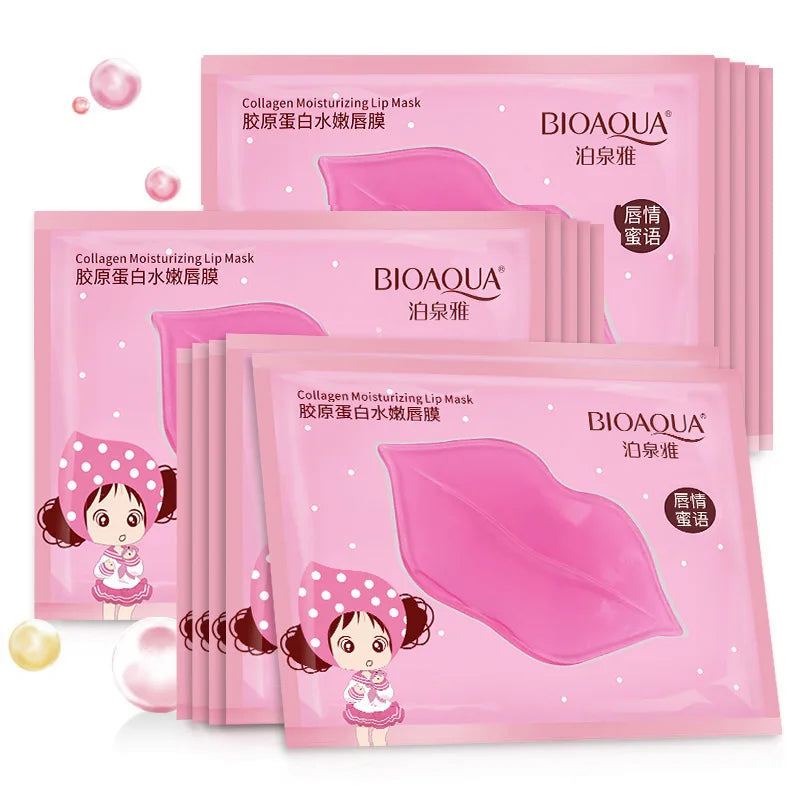 BIOAQUA Crystal Collagen Lip Mask 15pcs – Hydrating Lip Plumper Collagen Lip Mask Oasis Select 15pcs