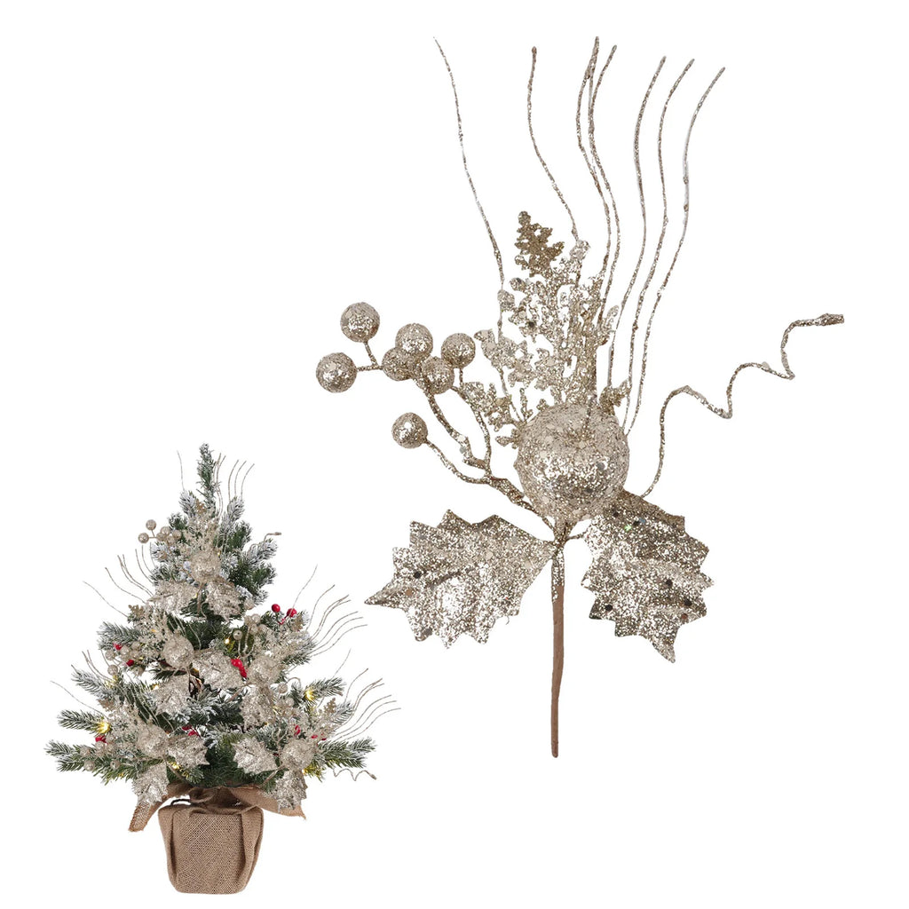 Sparkling Christmas Tree Decorative Picks – Holiday Decor