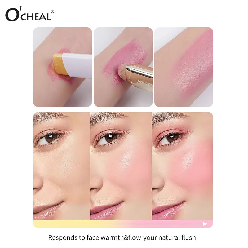 Waterproof Powder Blush Stick – Long-Lasting Natural Finish Powder Blush Stick Oasis Select