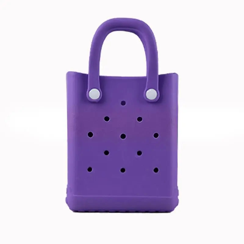 Women Mini Tote Bag EVA Flexible Bag Practical for Vacation Office and Travel Shopping Oasis Select Purple