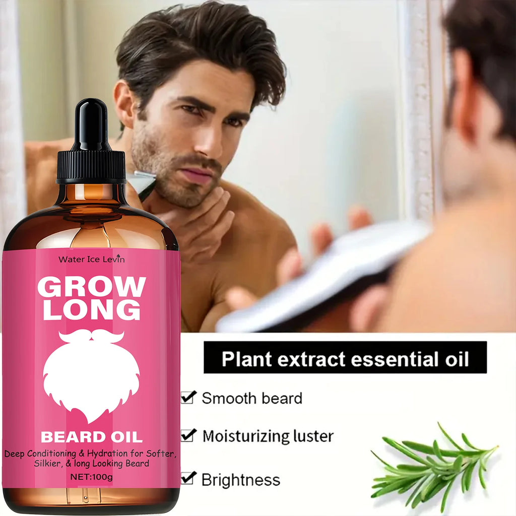Levin Beard Oil: The Ultimate Blend for Growth & Shine. Deeply Moisturizes for a Softer, Silkier, and Manageable Beard Oasis Select