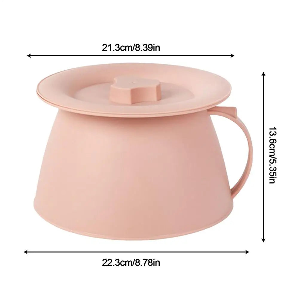 Chamber Pot 1.5L Pee Pot With Lid And Handle for Men Bedpans Potty for Wife Son Husband Friends Daughter Women Teens Family Boys Oasis Select Pink
