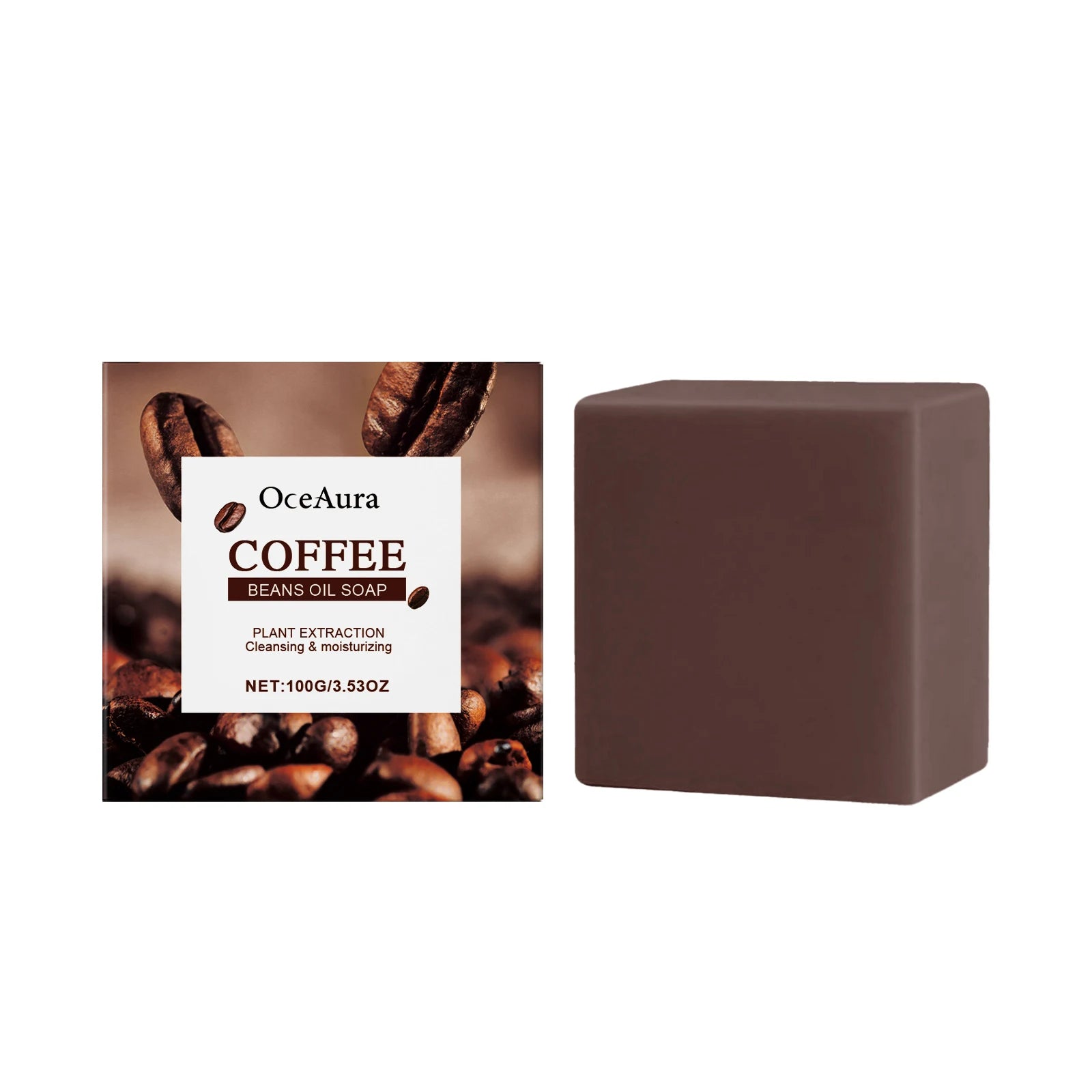 Coffee Skin-Nourishing Essential Oil Soap: Moisturizing, Water-Locking, Soothing for Sensitive Skin, with Rich & Dense Lather an Oasis Select 100g boxed