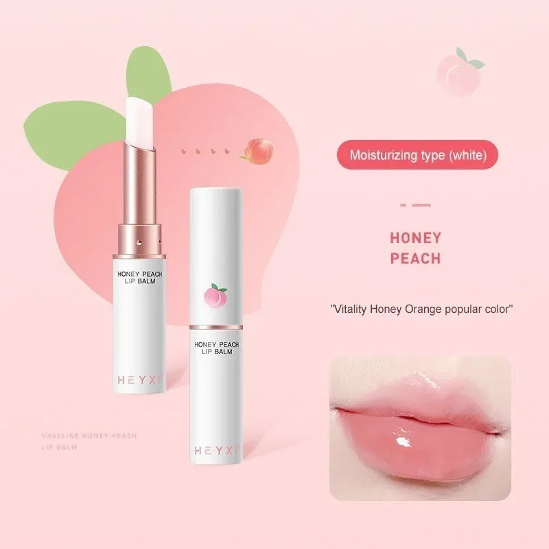 Honey Peach Lip Balm Color Change Lipstick Lips Plumper Moisturizing Hydrating Nourishing Lips Skin Care Oasis Select 01