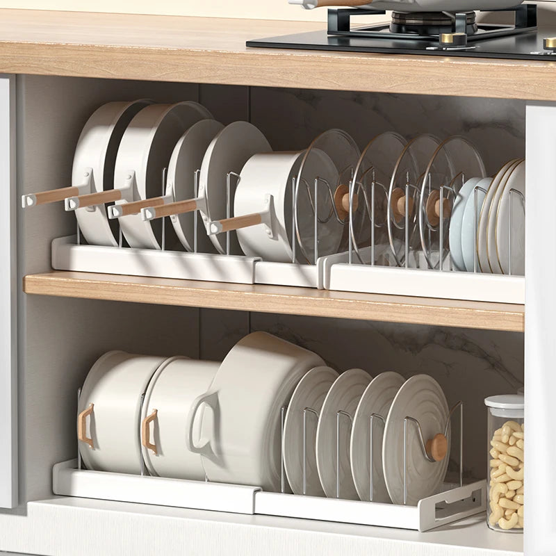 Kitchen utensil artifact pot storage rack Foldable kitchen utensil storage rack Kitchen pot lid storage rack Oasis Select