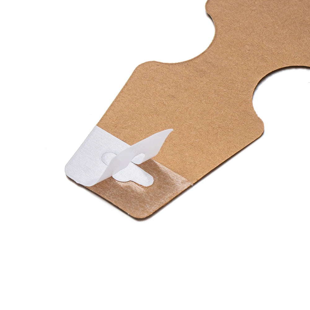 50pcs/Lot Self Adhesive Necklaces Display Label Cards Foldable Cardboard Blank Tag for DIY Headband Bracelets Jewelry Packing Oasis Select