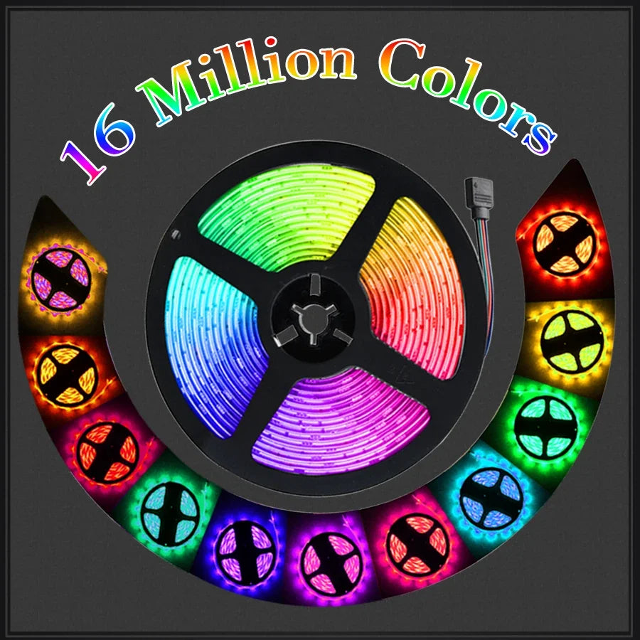 5M Bluetooth RGB LED Strip Light | Music Sync USB Remote RGB LED Strip Light Oasis Select
