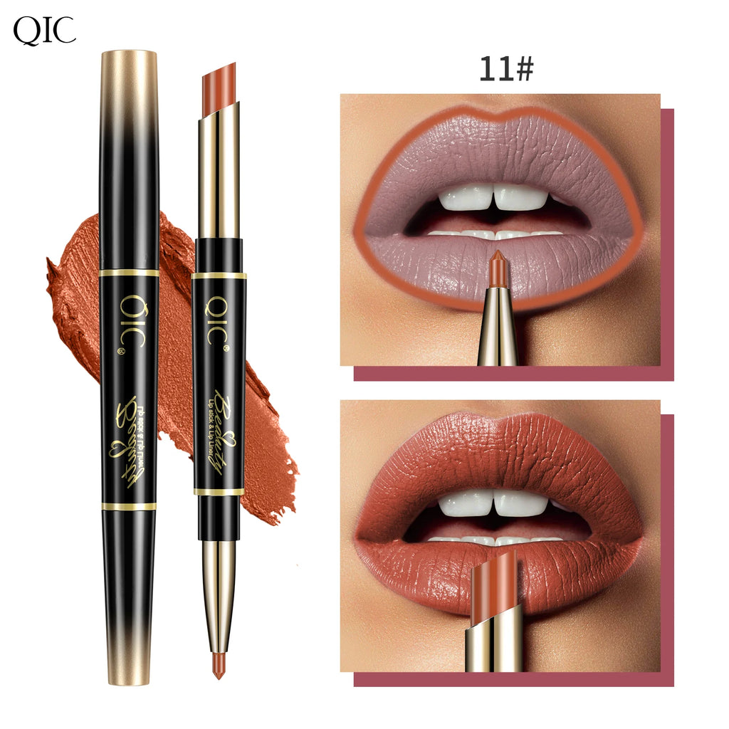 QIC Matte Velvet Lip Liner Pencil – Long-Lasting Contour