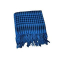 1/2pcs Men Women Scarf Plaid Tartan Lightweight Cotton Keffiyeh Scarf For Winter Square Shawl Scarf Tactical Neck Warmer Cover Oasis Select 1pcs Blue