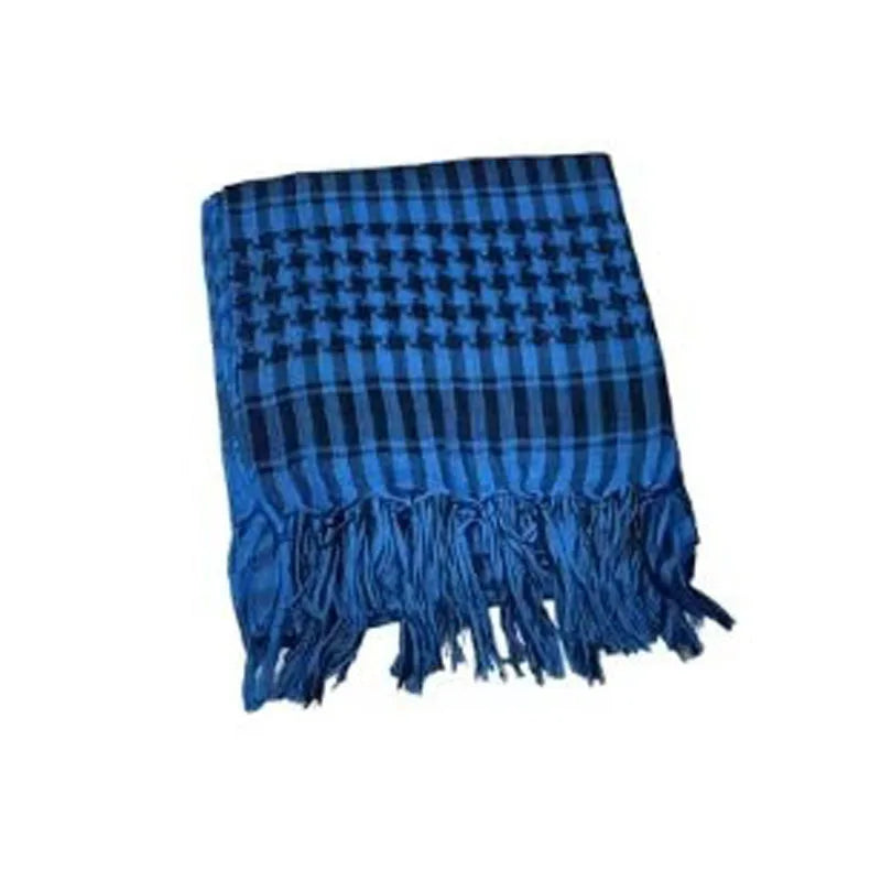 1/2pcs Men Women Scarf Plaid Tartan Lightweight Cotton Keffiyeh Scarf For Winter Square Shawl Scarf Tactical Neck Warmer Cover Oasis Select 1pcs Blue