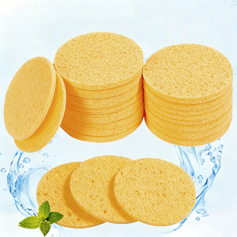 Reusable Compressed Cellulose Face Sponges 100pc Set