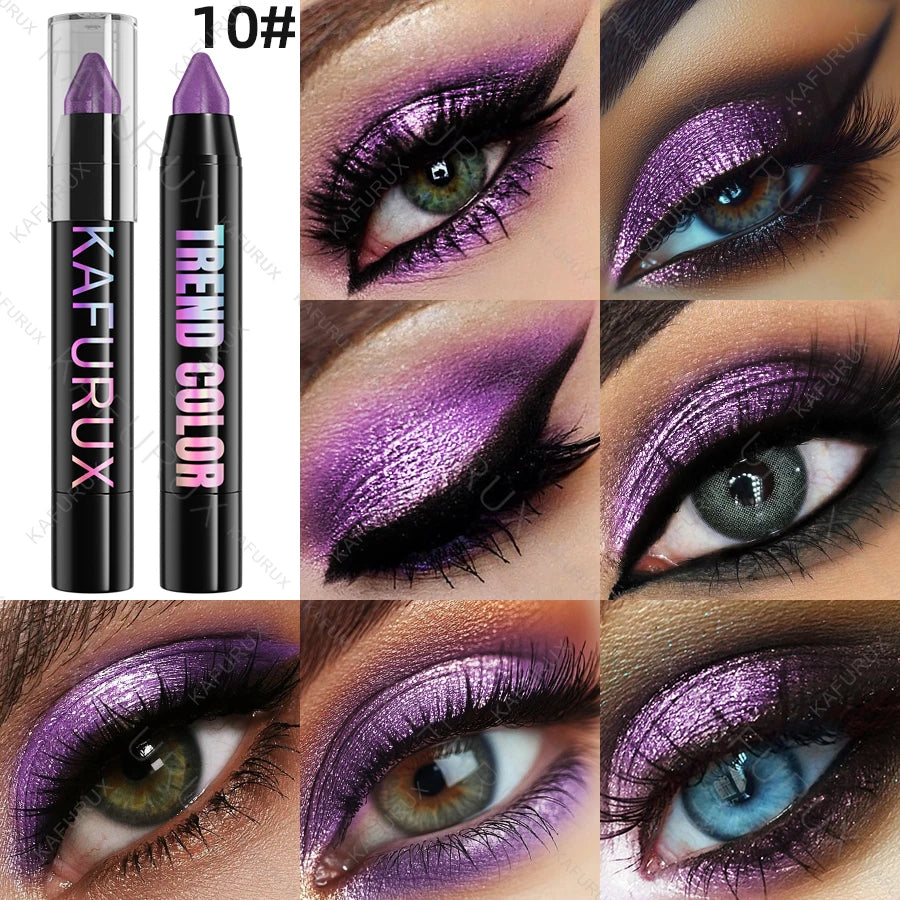 KAFURUX Metallic Glitter Eyeshadow Pencil – Waterproof Shimmer