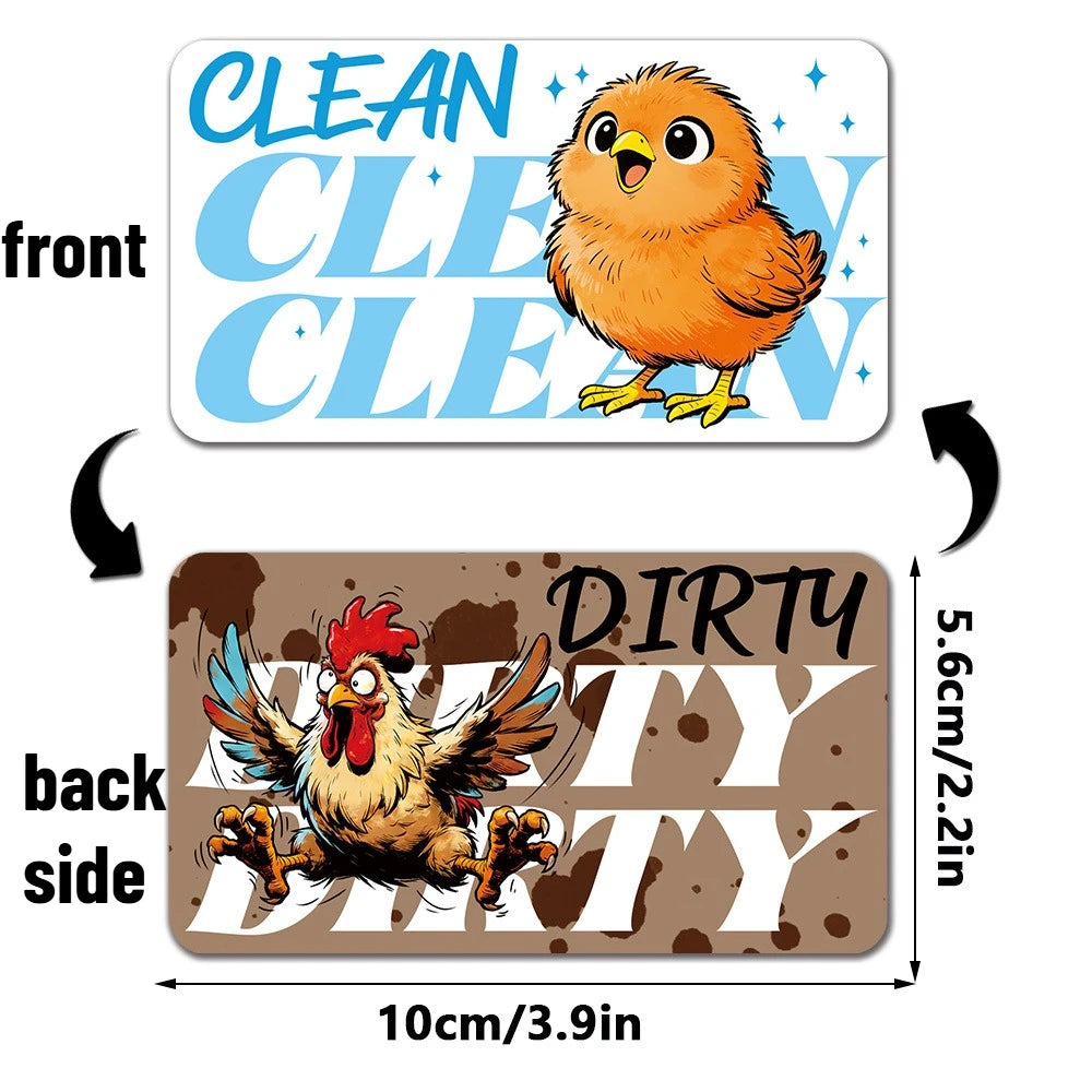Kitchen Dishwasher Status Magnet Reversible Clean Dirty Sign Strong Magnetic Indicator Sticker for Household Use Oasis Select DWCT130