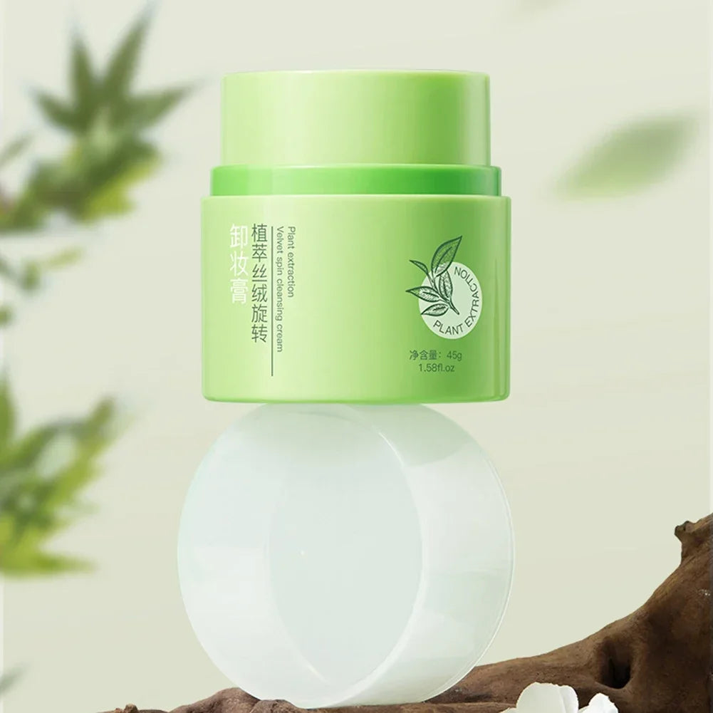 Plant Velvet Rotating Makeup Remover Cream 45g Gentle Non Irritating Deep Cleansing Eyes Lips Face Daily Skincare Oasis Select