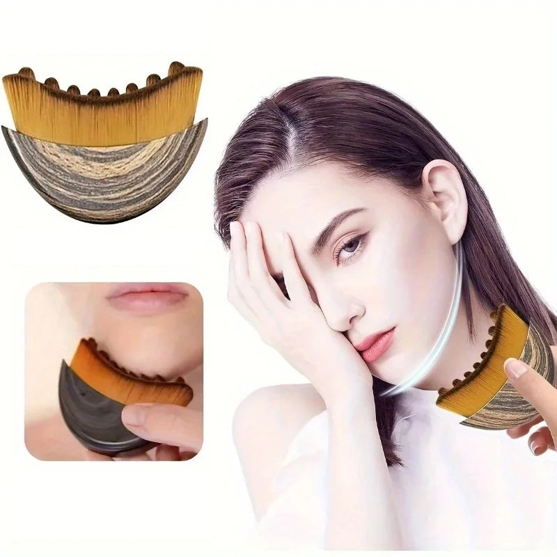 1PC Lymphatic Drainage Brush for Face & Body, Ergonomic Massager Tool, Fits Skin Contours, Detox & Relaxation Oasis Select