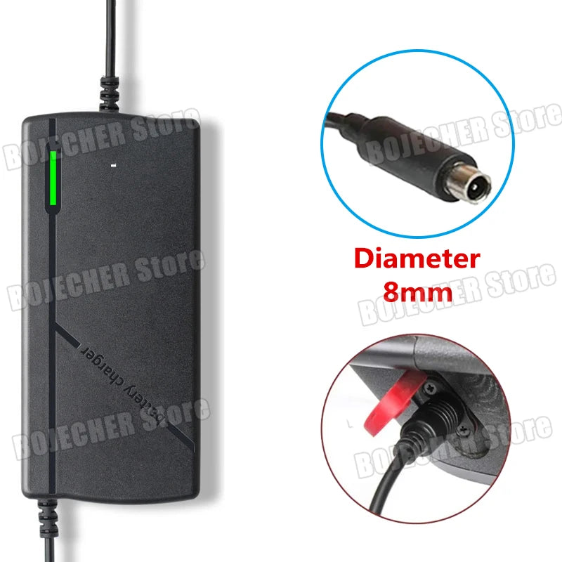 36V 2A Lithium Battery Charger Fast Charging Diameter 8mm 42V 2A 10S Li-ion Battery Pack Charger Power Supply Adapter For xiaomi Oasis Select