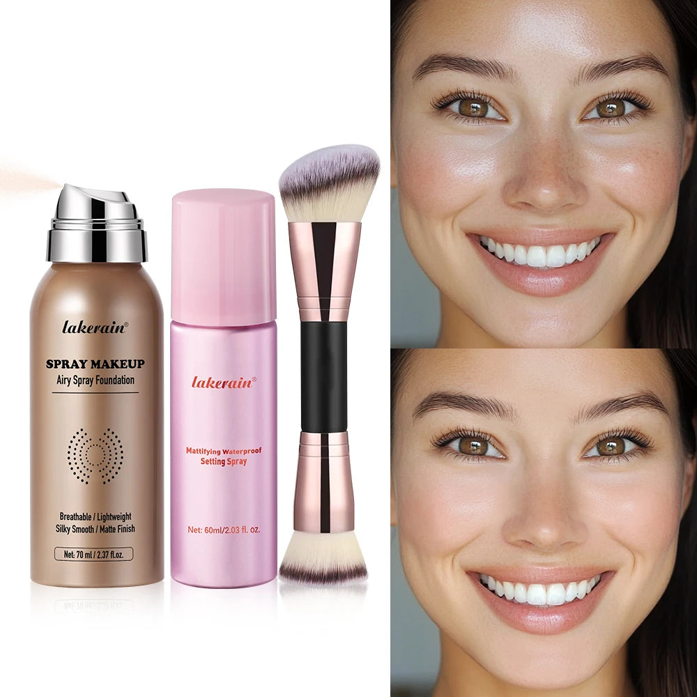 Airbrush Foundation Spray Set – Matte, Waterproof, Long-Lasting Foundation Spray Set Oasis Select set1