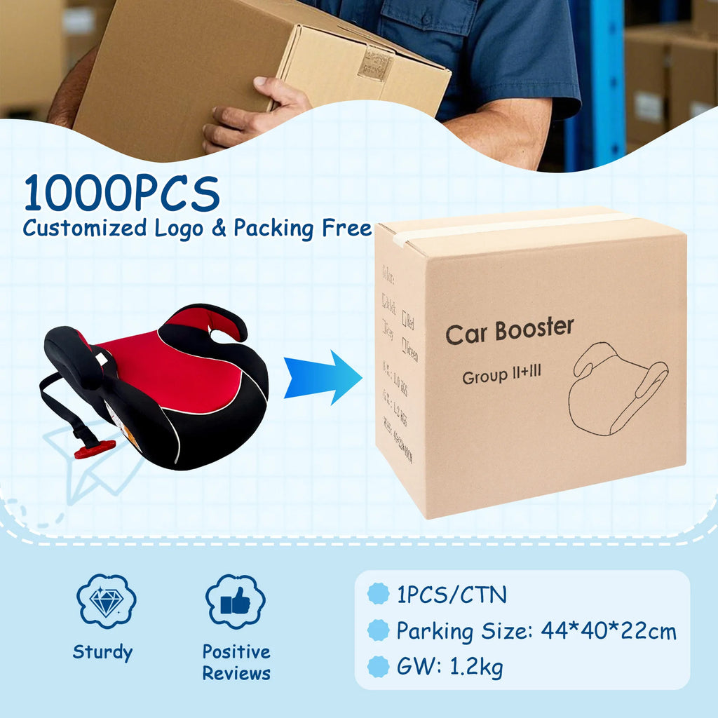 Portable height-adjustable seat cushion for children aged 3-12, car safety seat booster, and dining chair height pad Oasis Select