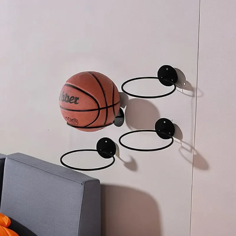Wall Mounted Iron Ball Storage Rack – Basketball & Football Ball Storage Rack Oasis Select