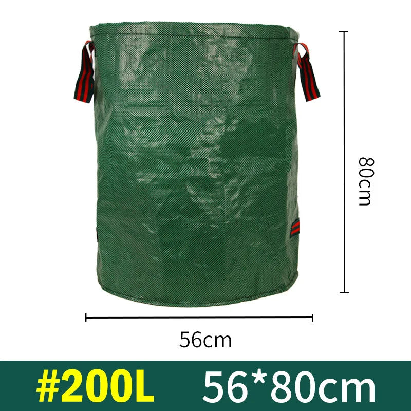 Outdoor Garden Leaf Branch Collection Bag Thickened Leaf Litter Bag Garden Waste Collection Bag Folded Oasis Select 200L(56cm 80cm)