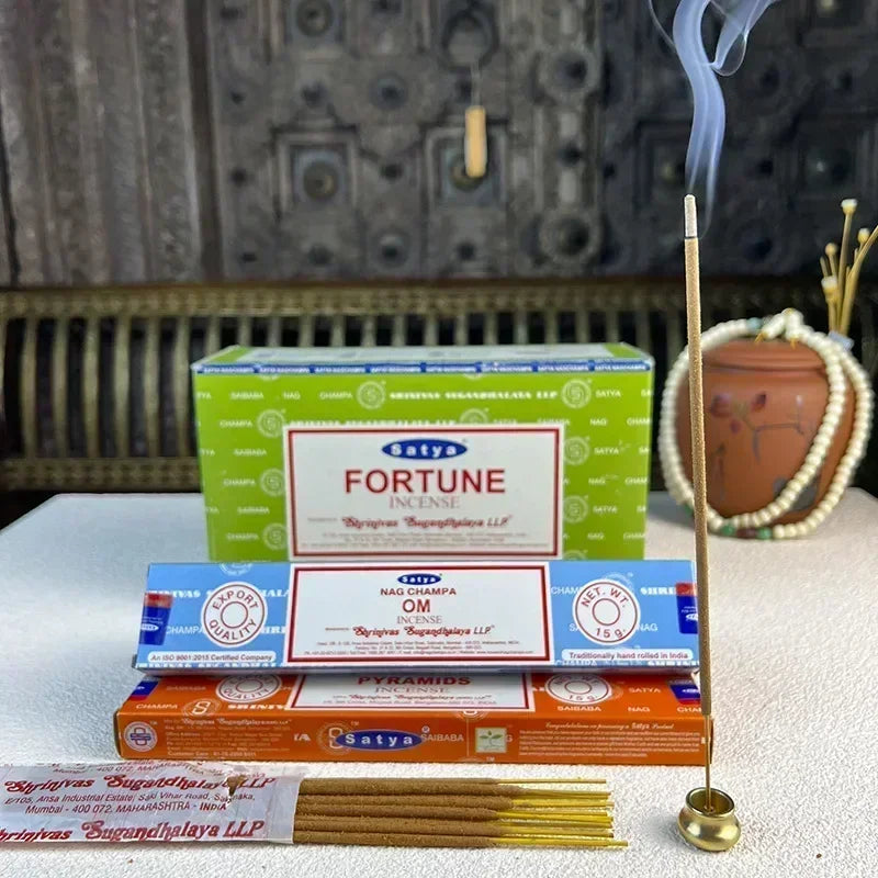 5BOX NAG Champa Incienso Satya Incense Collection Satya Handmade Sticks with Flavors Refreshing Medicinal Aromas Home Fragrances Oasis Select