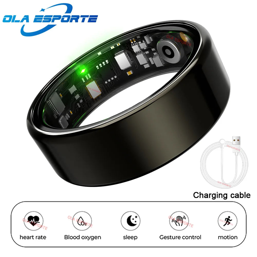Smart Ring 2025 – Heart Rate, SpO2 & Sleep Tracker | 5ATM