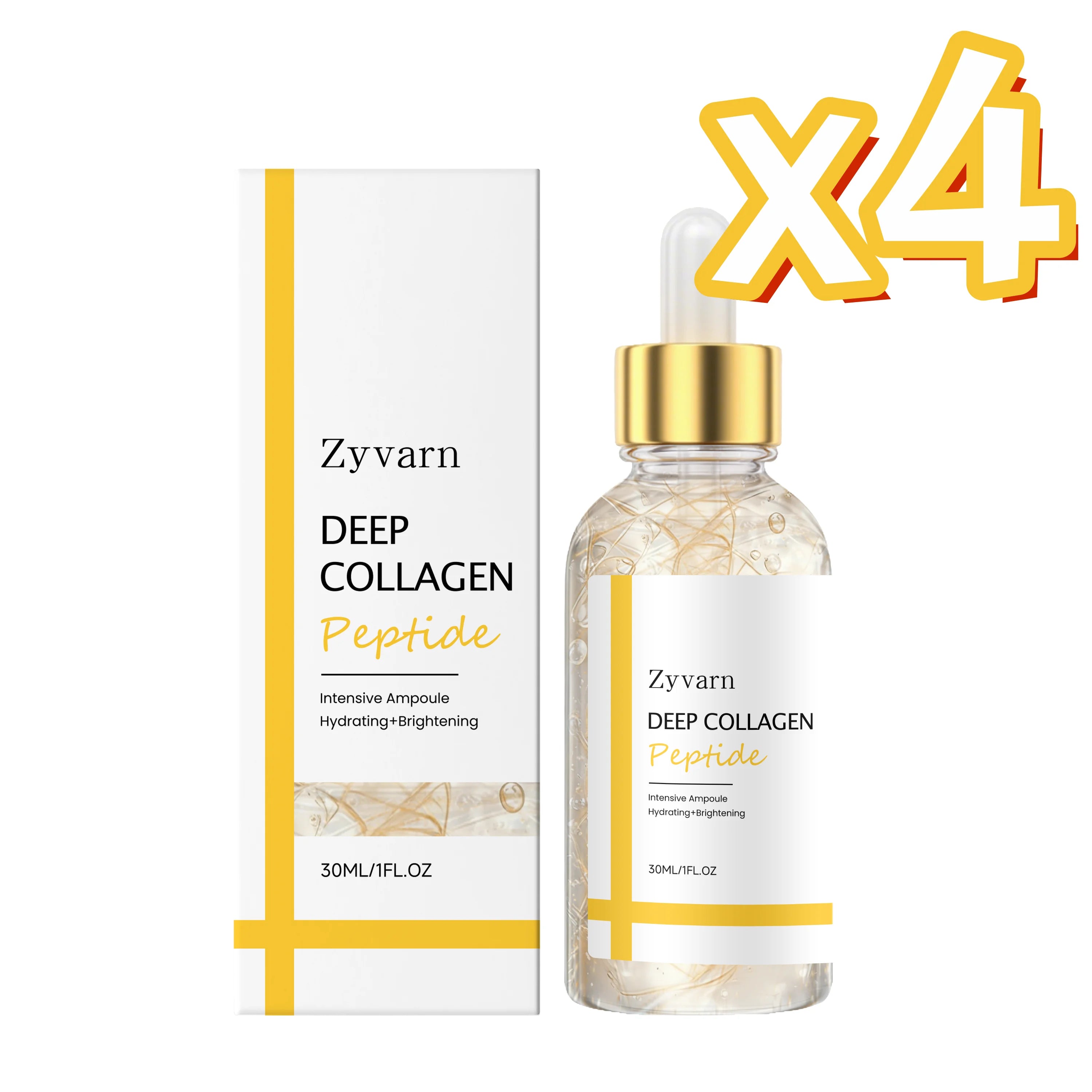 ZYVARN Silk Peptide Collagen Lifting Serum – Anti-Wrinkle 30ml Collagen Face Serum Oasis Select 30ml Boxed x 4