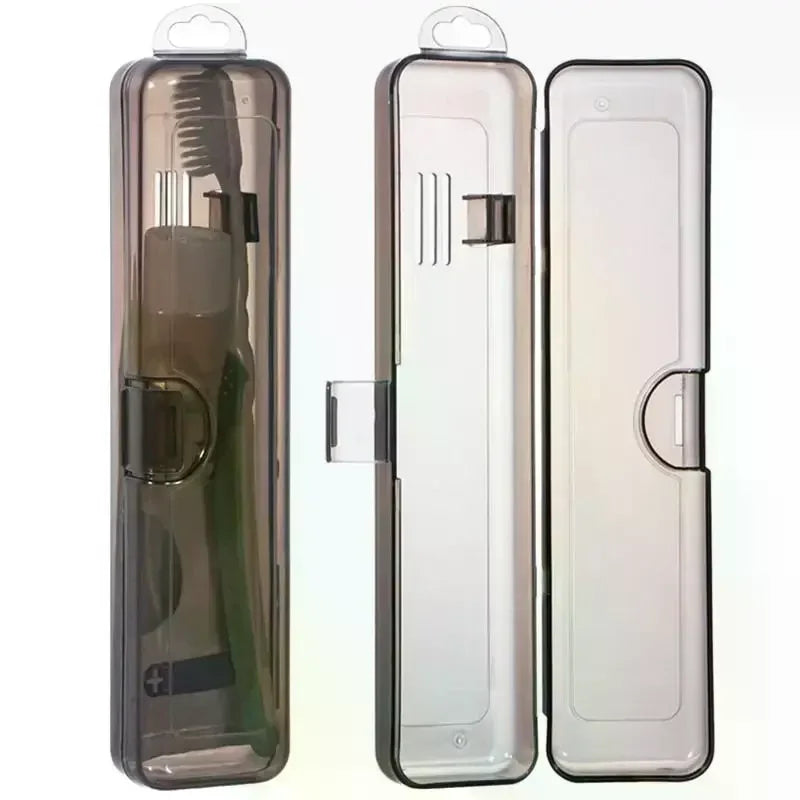 Toothbrush Box Transparent Organizer Case Travel Portable Toothbrush Holder Plastic Toothpaste Box Storage Container Oasis Select