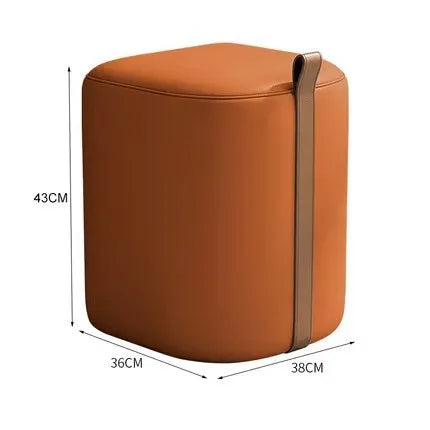 Modern bedroom makeup stool Nordic dresser stool light luxury minimalist dressing stool low stool small apartment seat pier Oasis Select orange