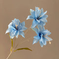 3-Head Artificial Lily Flower Branch | Realistic Silk Touch 65cm