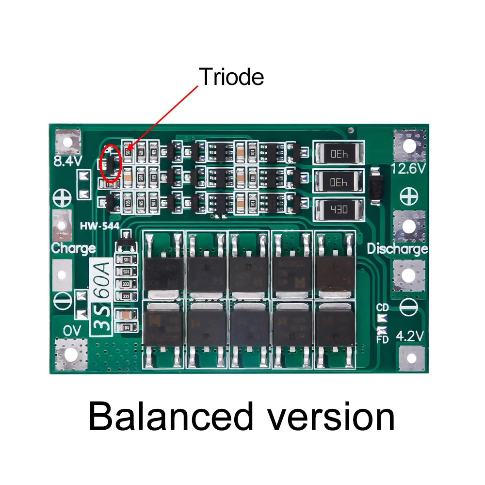 3S 60A Lithium Battery Charging Protection Board Split Port Active Equalizer Module Battery Management System BMS Oasis Select
