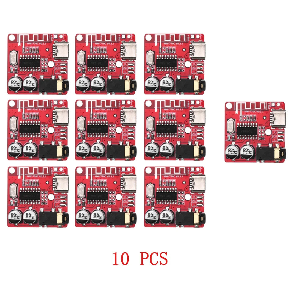 3W Bluetooth 5.1 Audio Receiver Board MP3 Lossless Decoder Board Wireless Stereo Speaker Amplifier Music Receiver Module 3.7-5V Oasis Select 10pcs