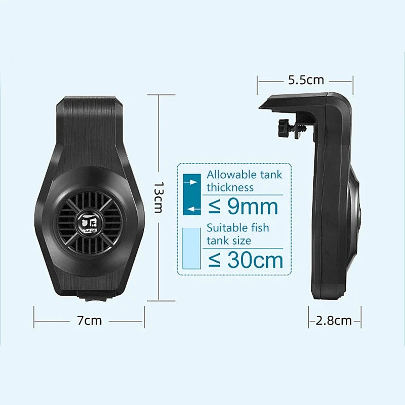Wall Mounted Fish Tank Ventilator Cooling Fan for Household Aquariums Air Cooler Fishtanks Air Chiller Temperature Reduce System Oasis Select