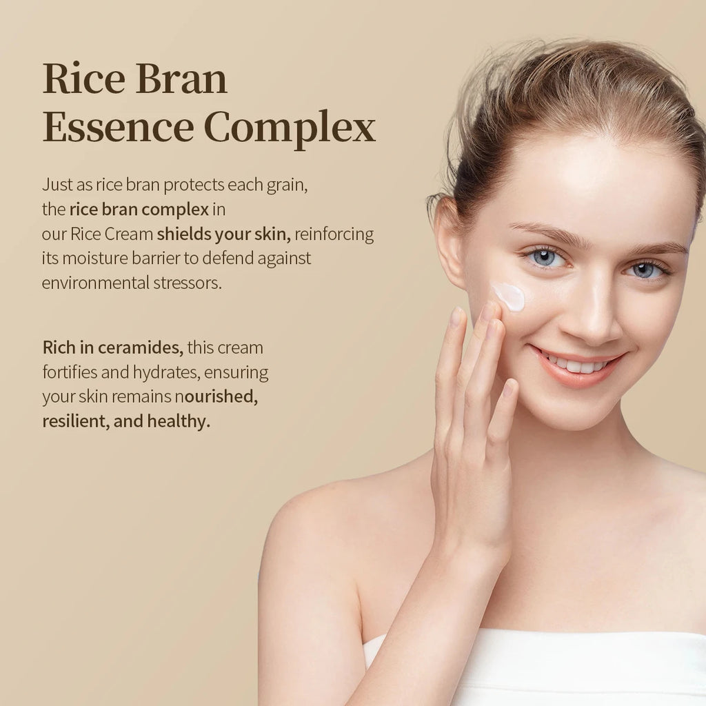 Rice Pulp Face Cream Soothing Brightening Hydrating Fast-absorbing Oasis Select