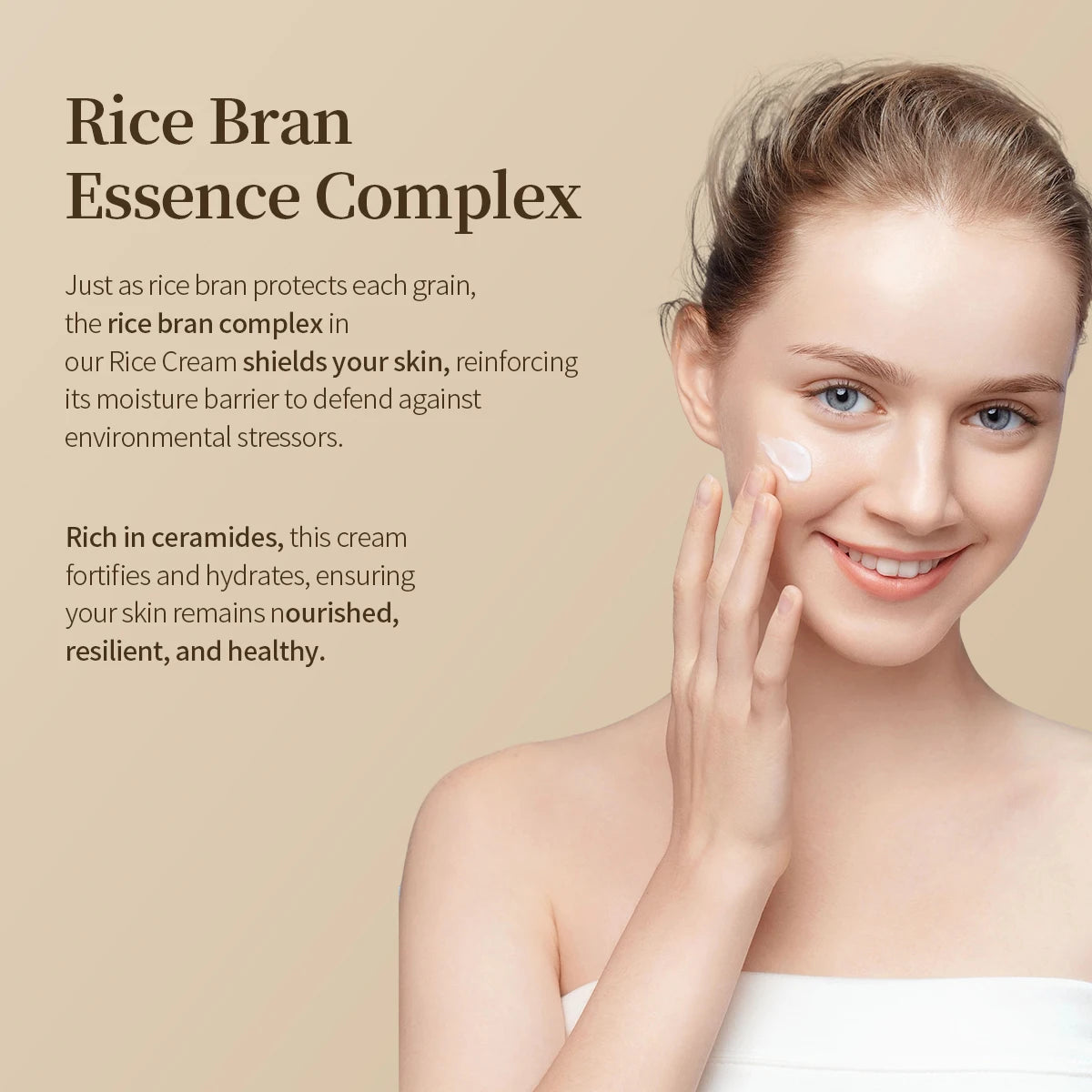 Rice Pulp Face Cream Soothing Brightening Hydrating Fast-absorbing Oasis Select