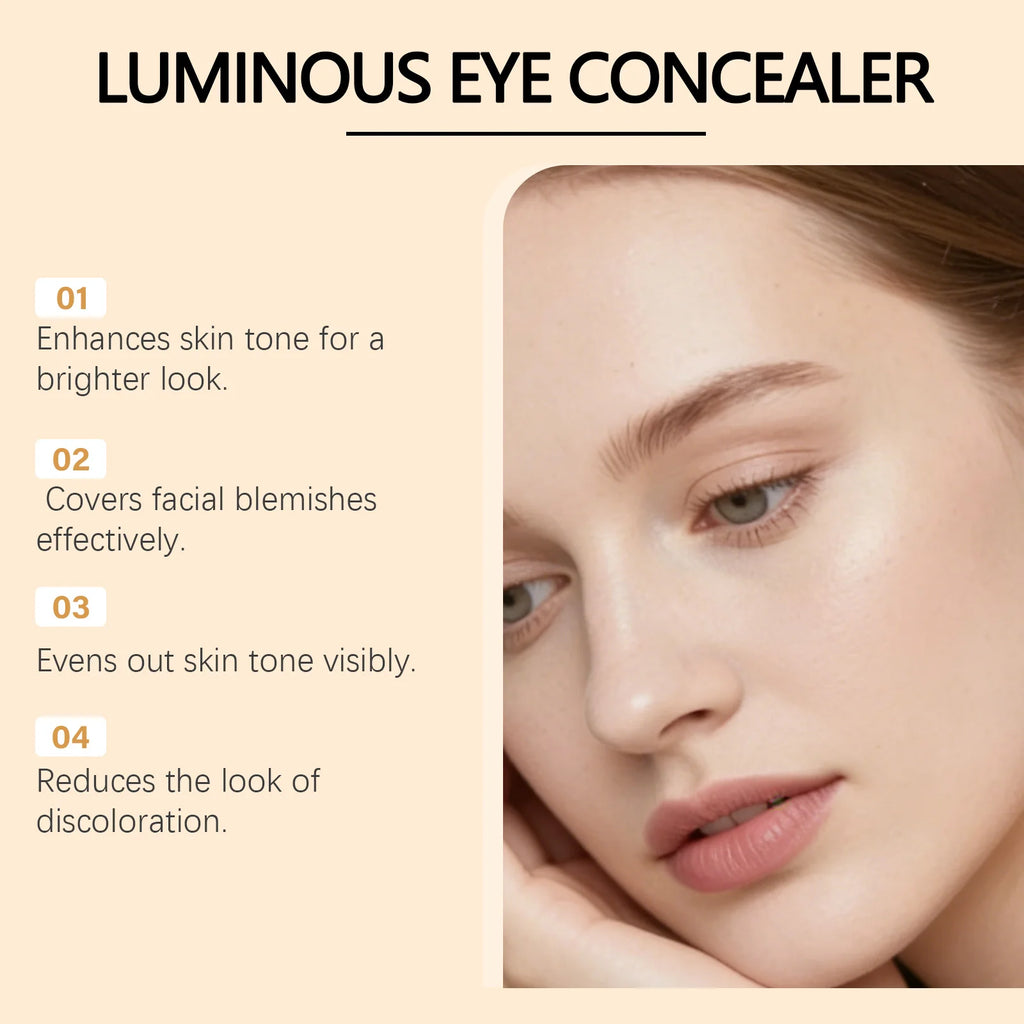 Brightening Ivory Eye Concealer Skin Glow Lightweight Luminous Evens Skin Tone Moisturizing Matte Clear Long-Lasting Hydrating Oasis Select